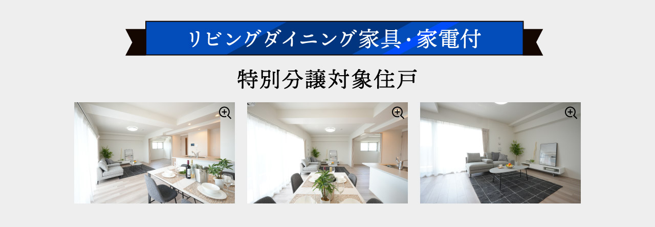 リビングダイニング家具・家電付　特別分譲対象住戸