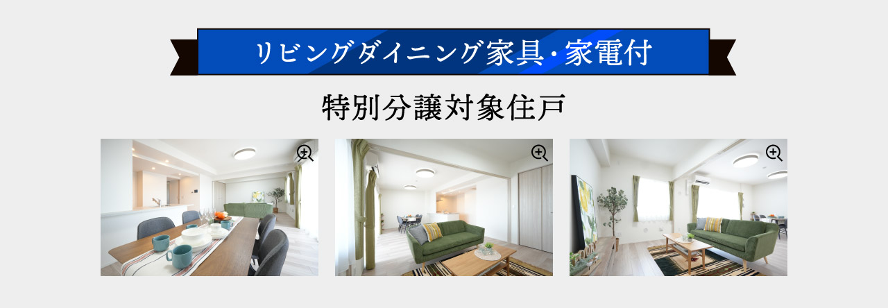 リビングダイニング家具・家電付　特別分譲対象住戸